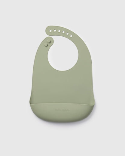 Silicone Bib - Silver Sage