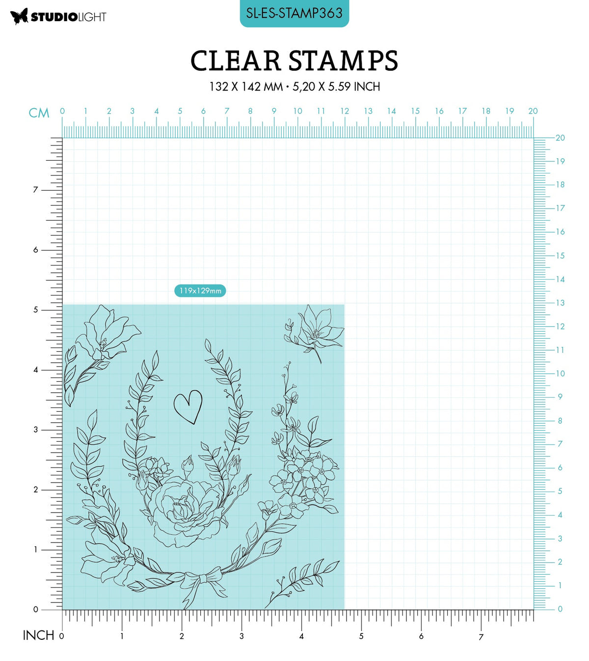 SL Clear Stamp Oval Essentials 119x129x3mm 6 PC nr.363