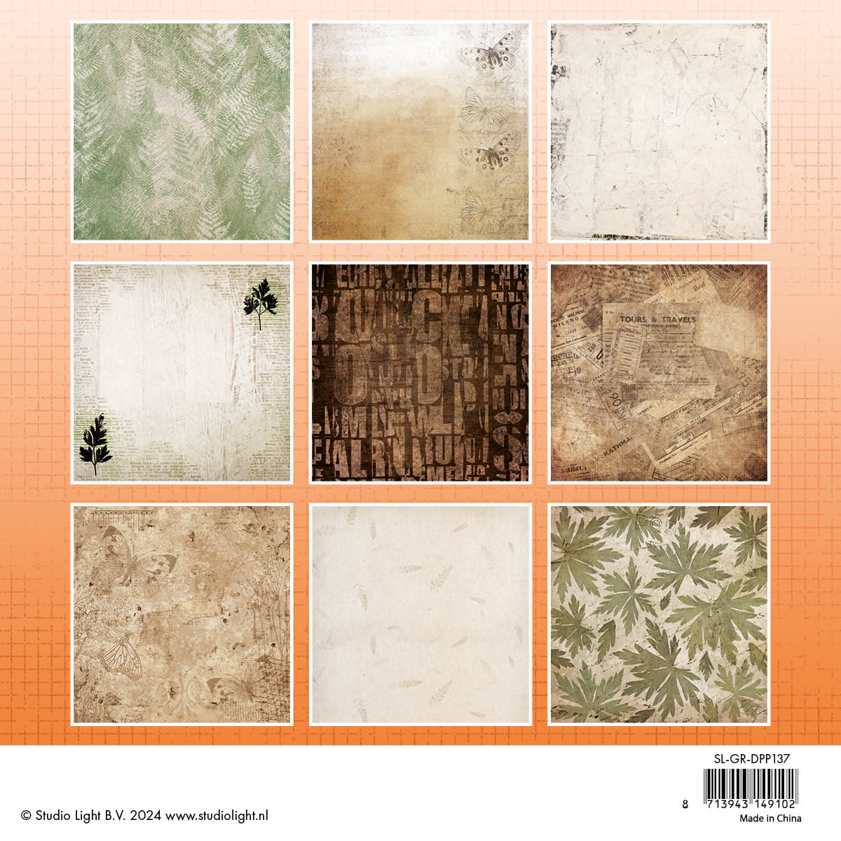 SL Paper Pad Grunge Botanics Grunge Collection 36 SH