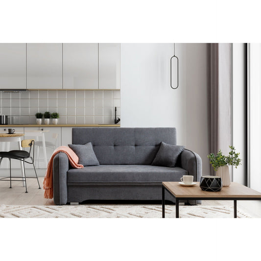 Laine Condo Style 2 Seater Storage Sleeper Sofa - Medium Grey