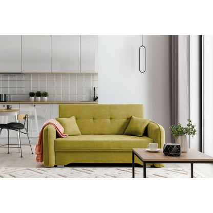 Laine Condo Style 2 Seater Storage Sleeper Sofa - Mustard