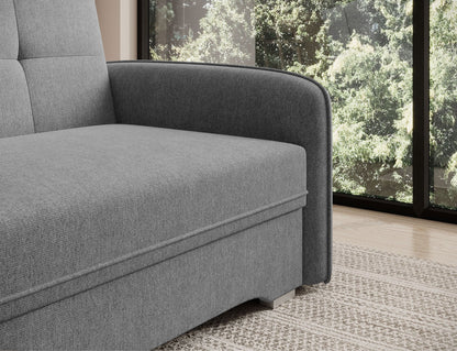 Laine Condo Style 1 Seater Storage Sleeper Sofa - Medium Grey