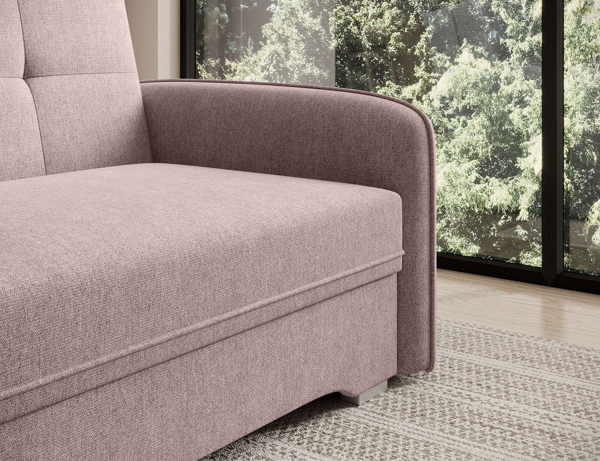 Laine Condo Style 1 Seater Storage Sleeper Sofa - Blush