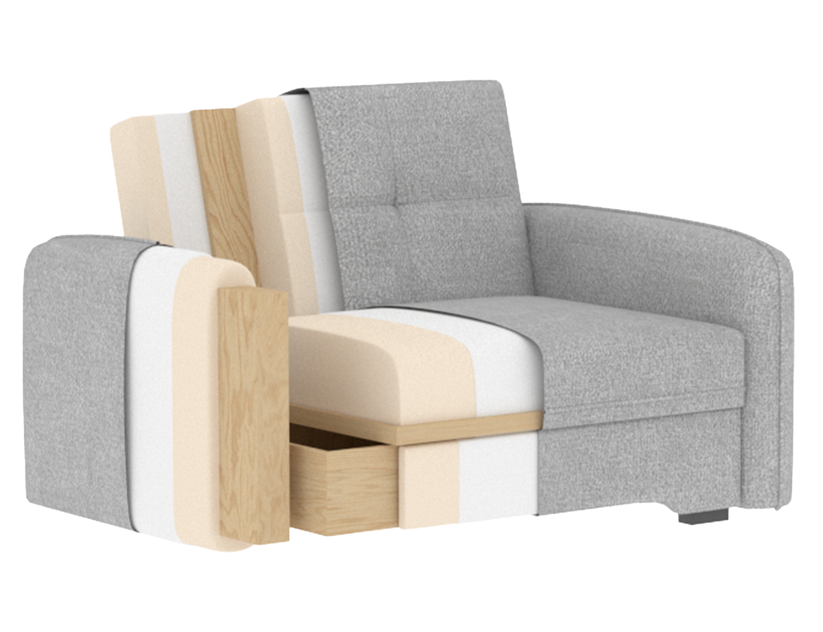 Laine Condo Style 2 Seater Storage Sleeper Sofa - Medium Grey