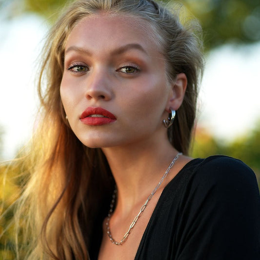 AILSA Triple Stacked Silver Hoop Earrings