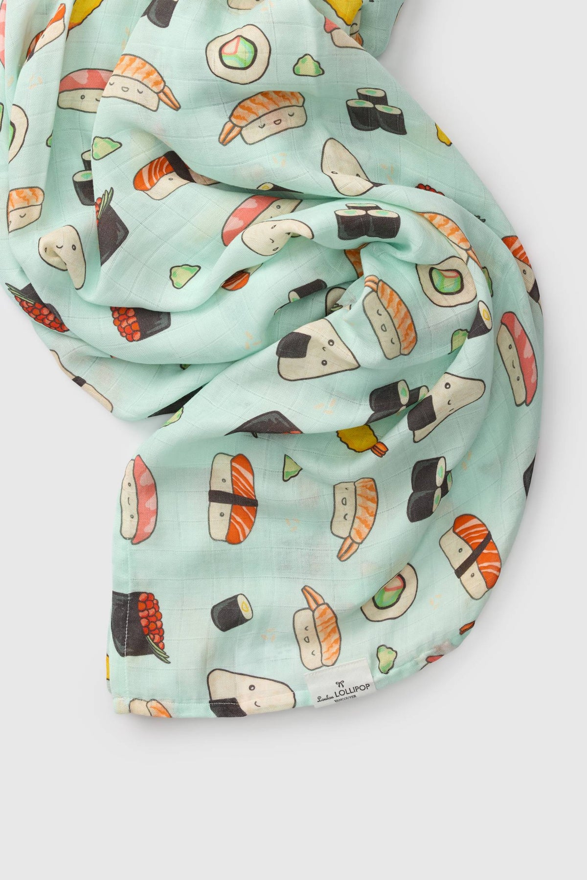 Baby Muslin Swaddle in Tanboocel® Bamboo Viscose - Sushi