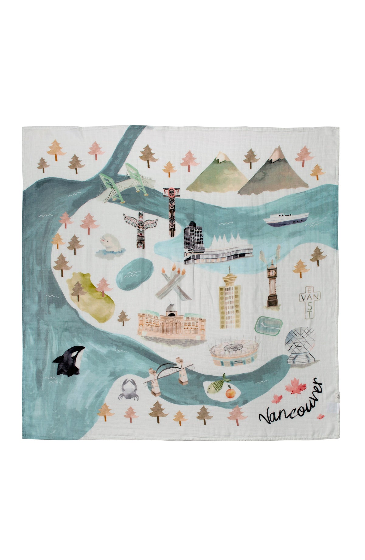 Baby Muslin Swaddle in Tanboocel® Bamboo Viscose - Vancouver