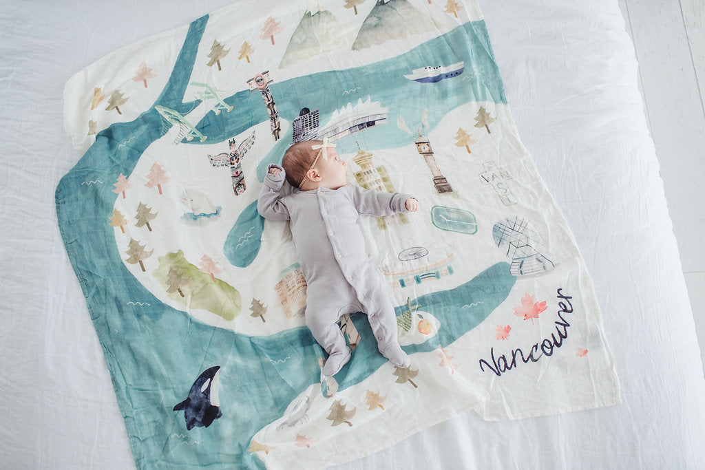 Baby Muslin Swaddle in Tanboocel® Bamboo Viscose - Vancouver