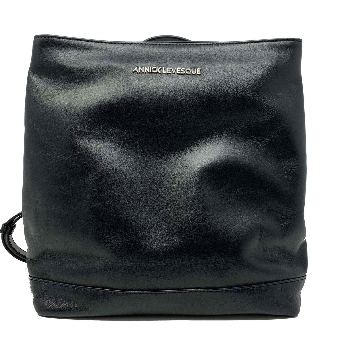 Sac à dos en cuir Antivol noir | Lore