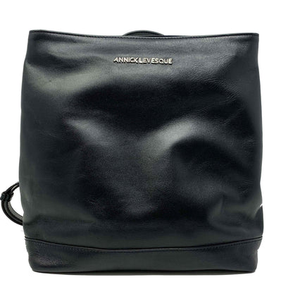 Sac à dos en cuir Antivol noir | Lore