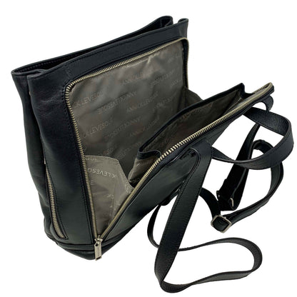 Sac à dos en cuir Antivol noir | Lore