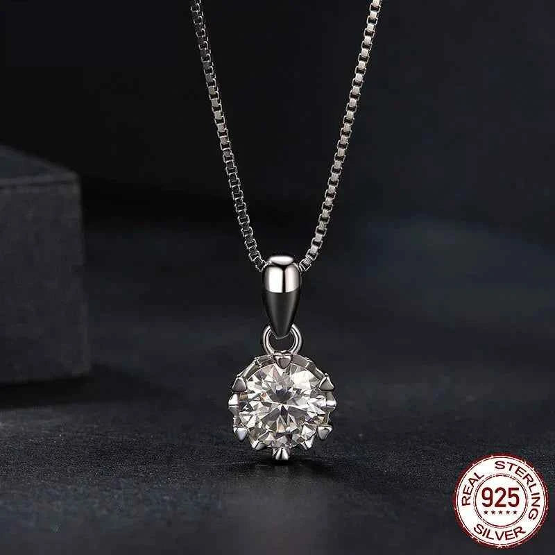 Stellar Shine 1ct Moissanite Sterling Silver Pendant Necklace
