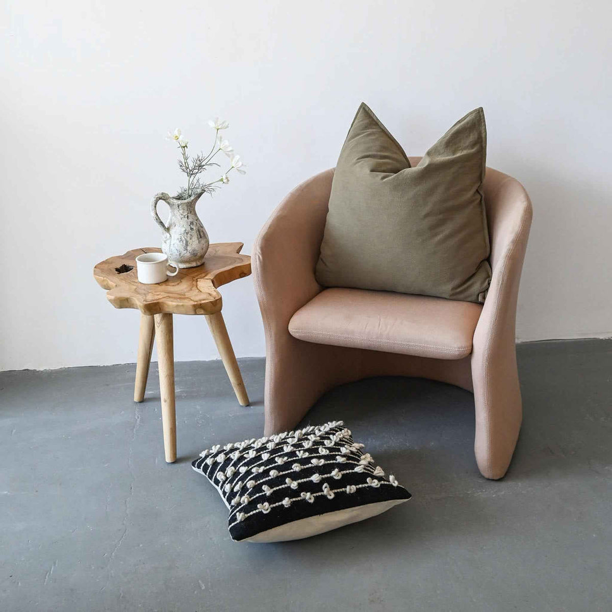COTTON/ LINEN - OLIVE