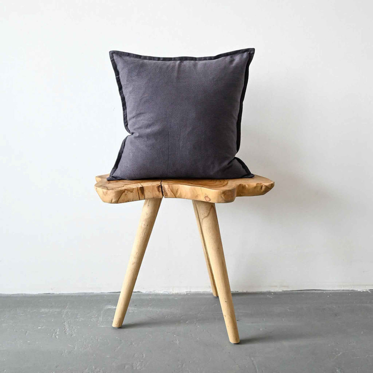 Cotton/ Linen Pillow Cover - Grey - 18" x 18"