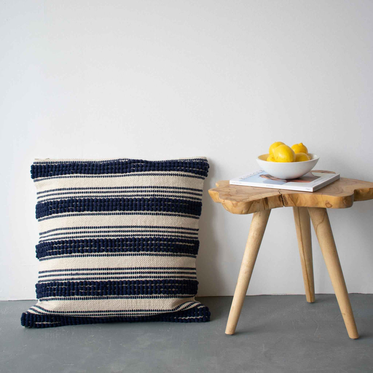 COTTON CANVAS - NAVY RIPPLE EURO