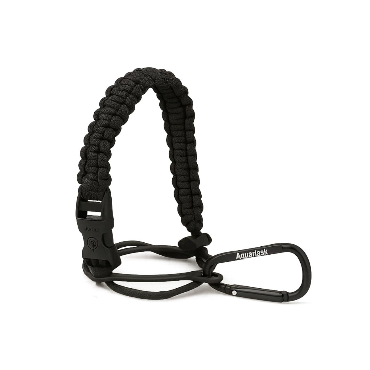 AquaFlask 14–64 oz Paracord Handle with Carabiner Clip – Durable Carry Strap for Water Bottles