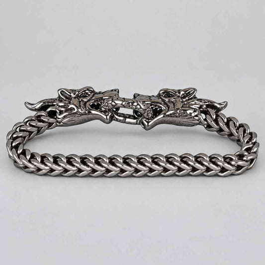 Steeltime Men's Dragon Head Stainless Steel Bracelet