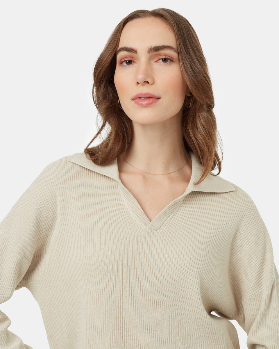 Highline Collared Cinch Waist Sweater