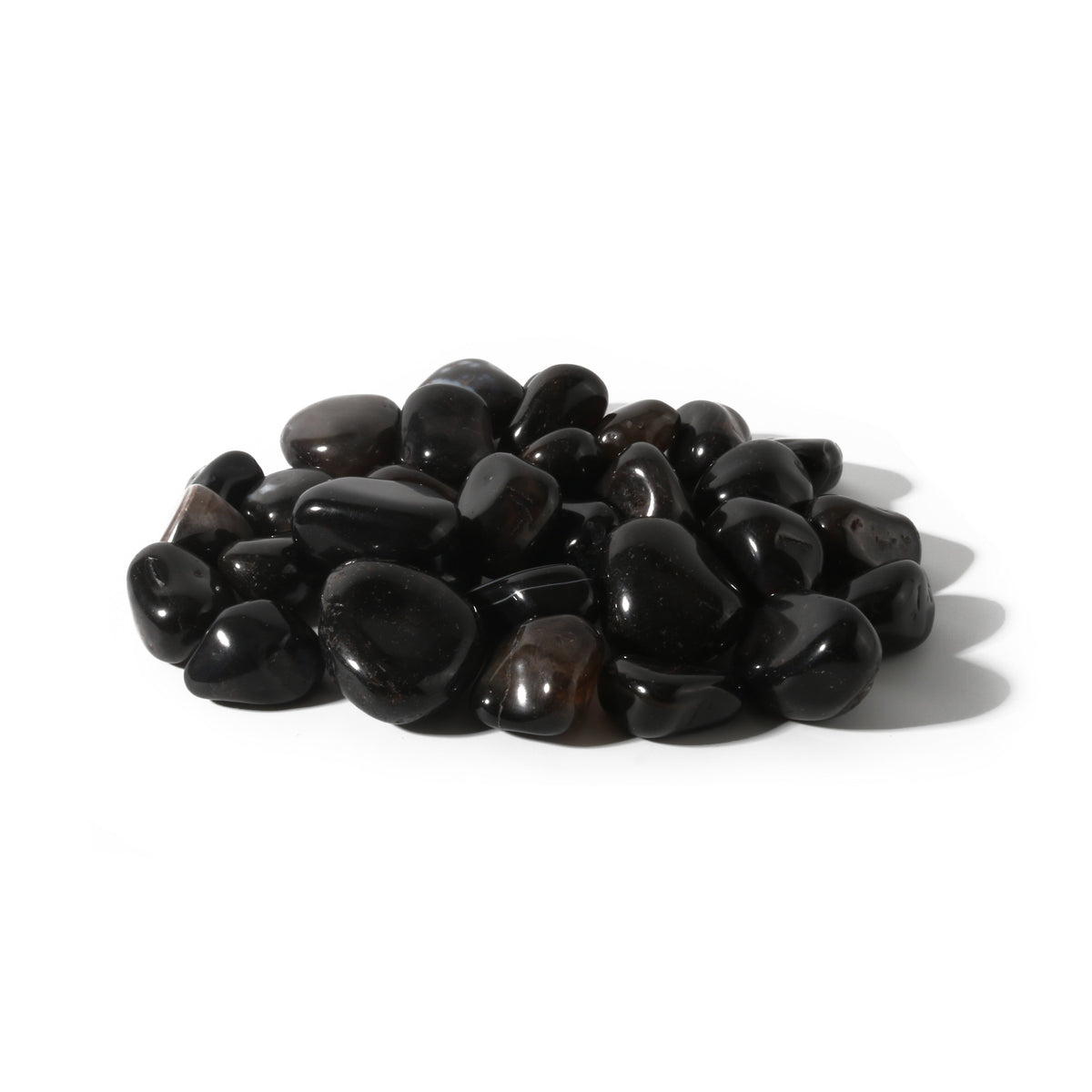 Agate Black Tumbled Stones