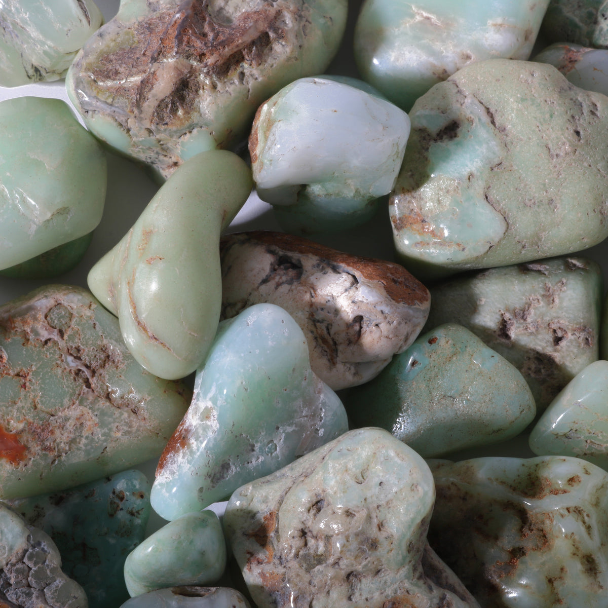 Chrysoprase A Tumbled Stones - Semi-Polished - Brazil