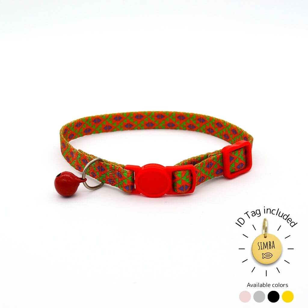Cat Collar Breakaway - Tribal Designs with ID Tag