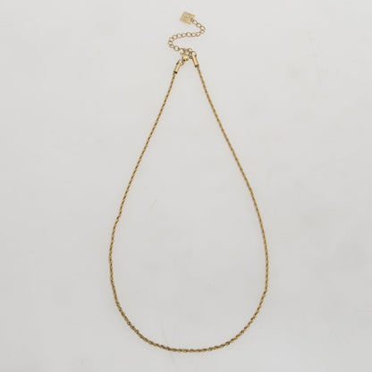 ULYANA: Rope Chain Gold Necklace - 24 Inches