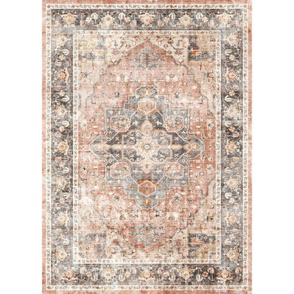 Riverra Terracotta Black Rug