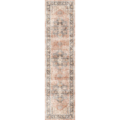 Riverra Terracotta Black Rug