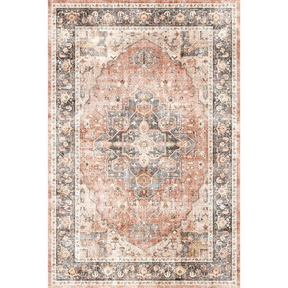 Riverra Terracotta Black Rug