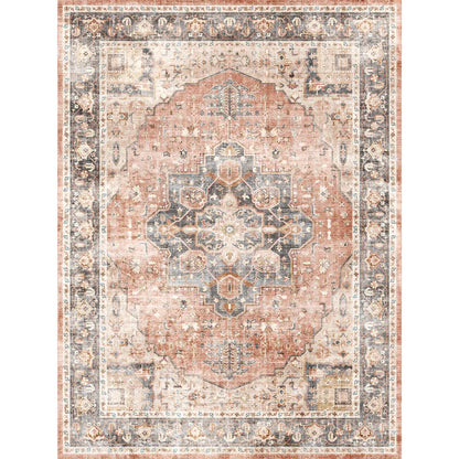 Riverra Terracotta Black Rug