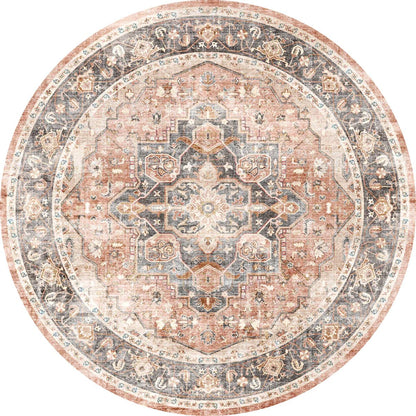 Riverra Terracotta Black Rug