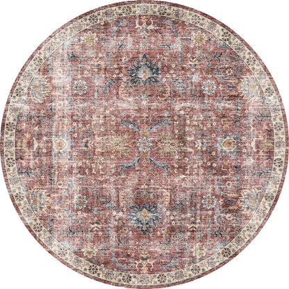 Jasper Rose Taupe Red Rug