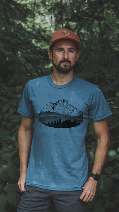 FLOATING ISLAND - Unisex Eco Tee - Heather Teal