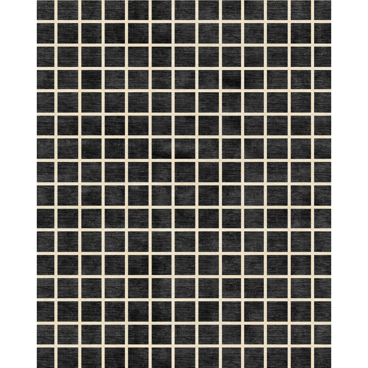 Caper Black Natural Checkered Rug