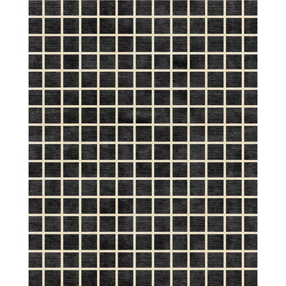 Caper Black Natural Checkered Rug