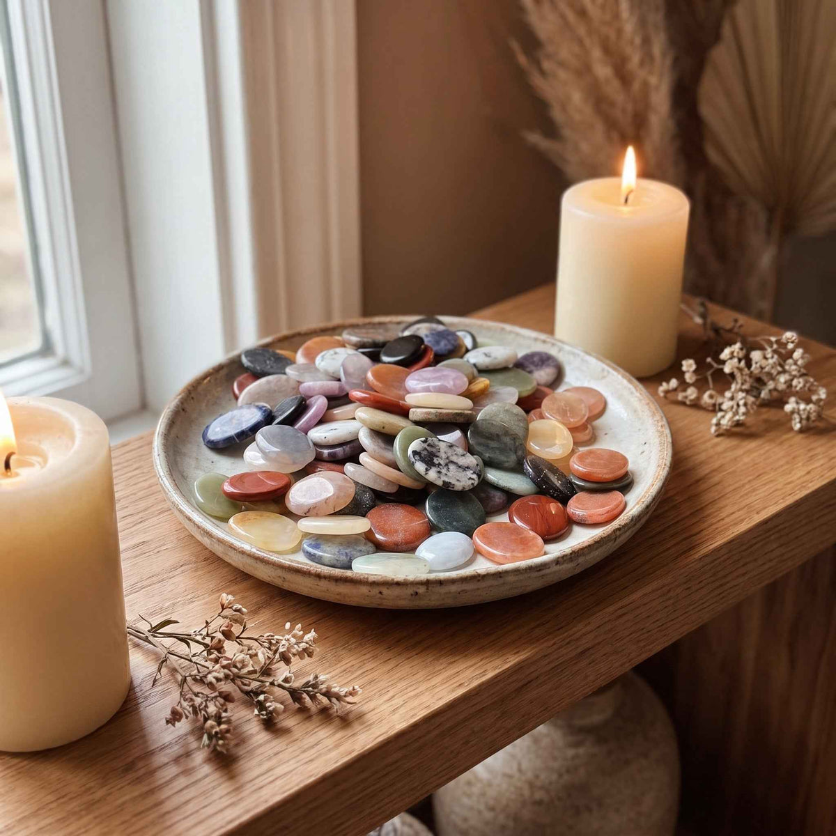 Mixed Stone Worry Stones - 100 Pack