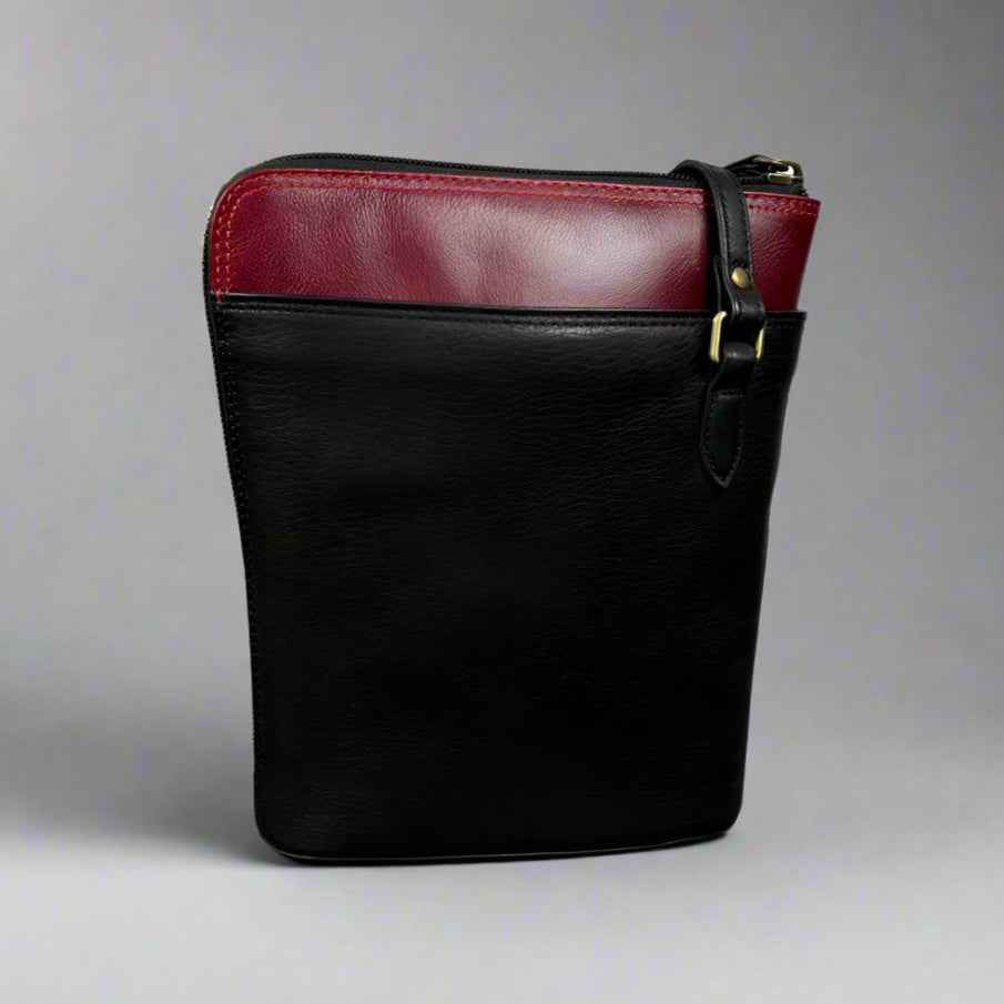 Derek Alexander Adjustable Crossbody Bag with Wide-Zip Main Compartment