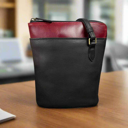 Derek Alexander Adjustable Crossbody Bag with Wide-Zip Main Compartment