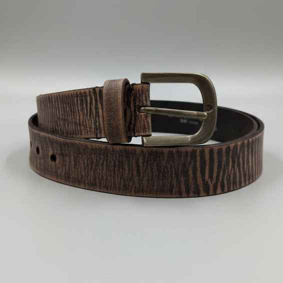 Men's Classic Matte Distressed Variegated Leather Belt