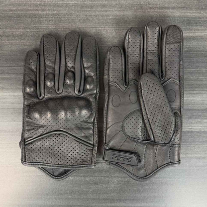 Men's Premium Perforated Goatskin Motorcycle Gloves