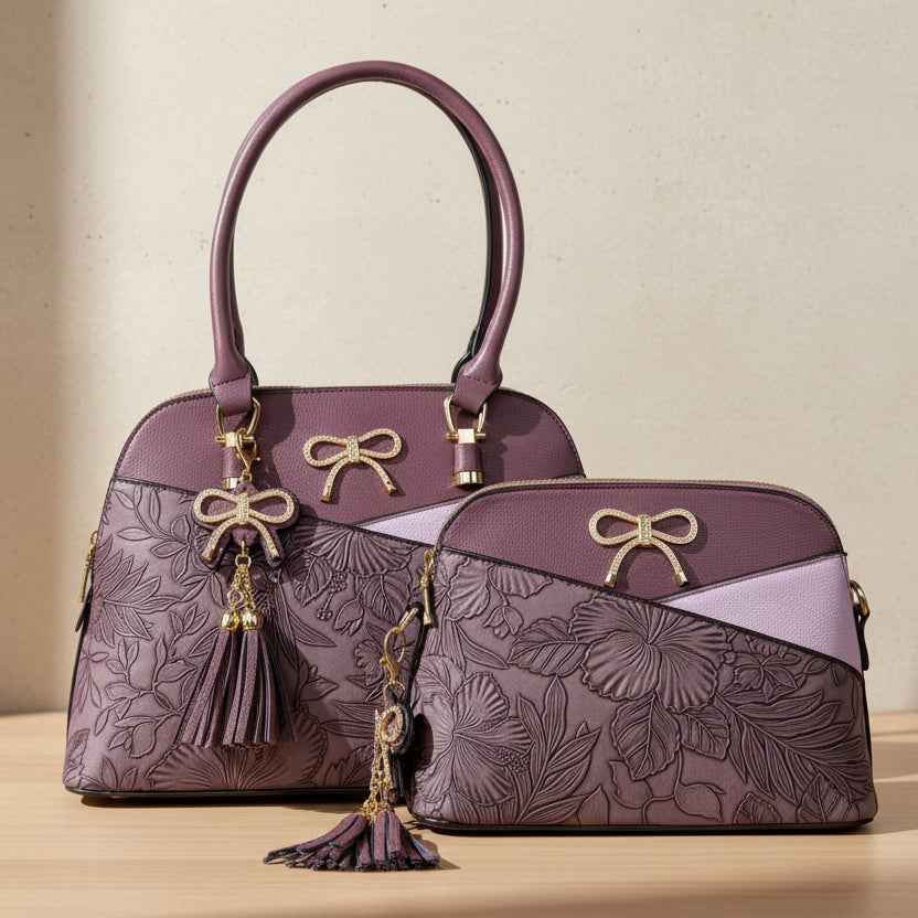 Temptation Italy Faux Leather Small Crossbody Bag with Floral Design