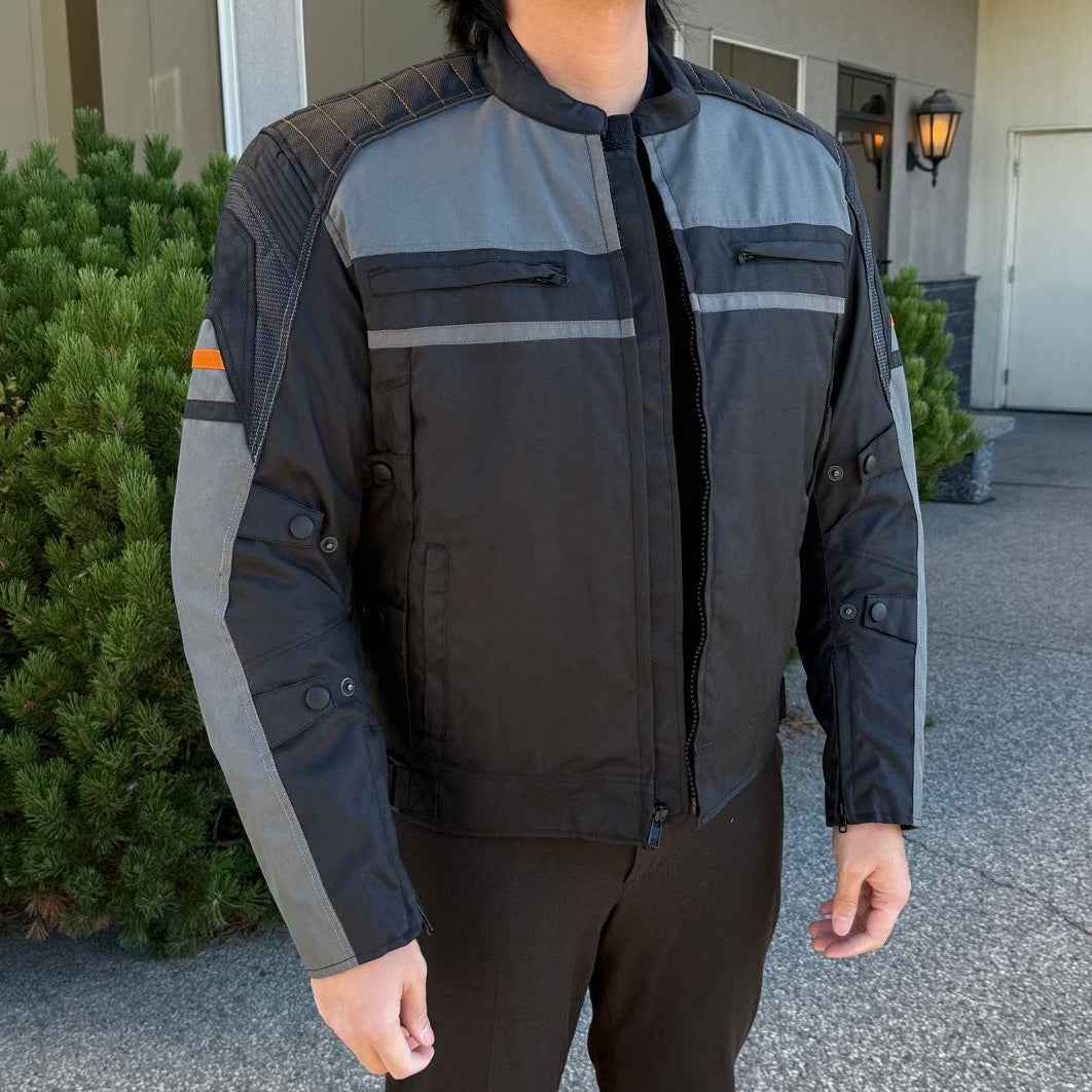 Open Road Men's Armored Textile Motorcycle Jacket