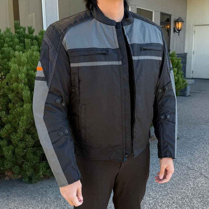 Open Road Men's Armored Textile Motorcycle Jacket