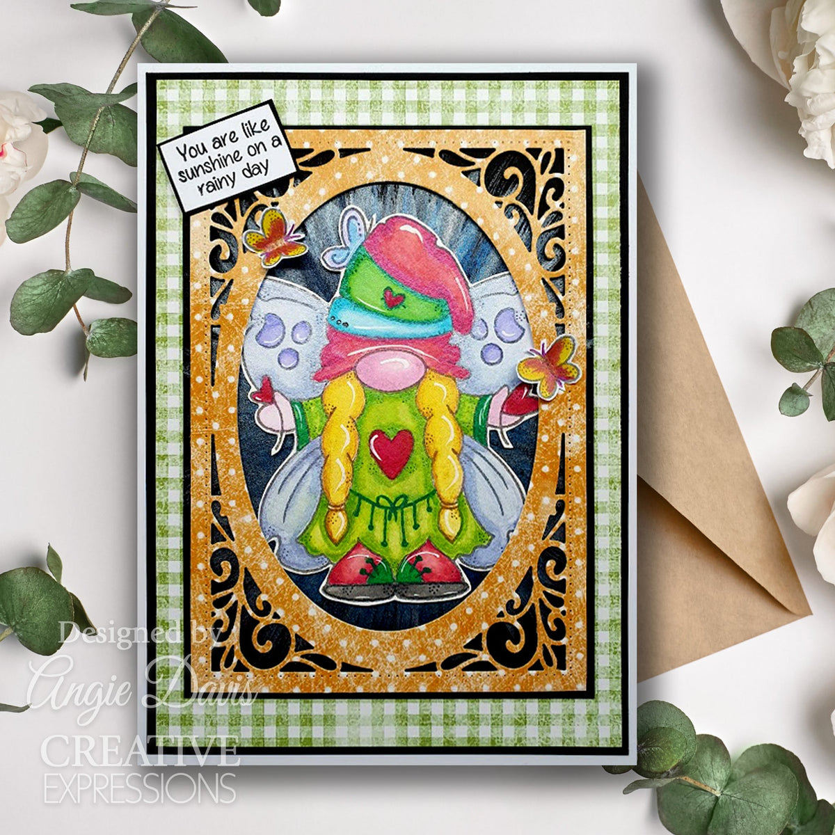 Woodware Clear Singles Butterfly Norma 4 in x 6 in Stamp Set
