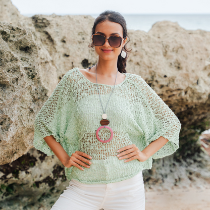 Short Sleeved Top - Pistachio