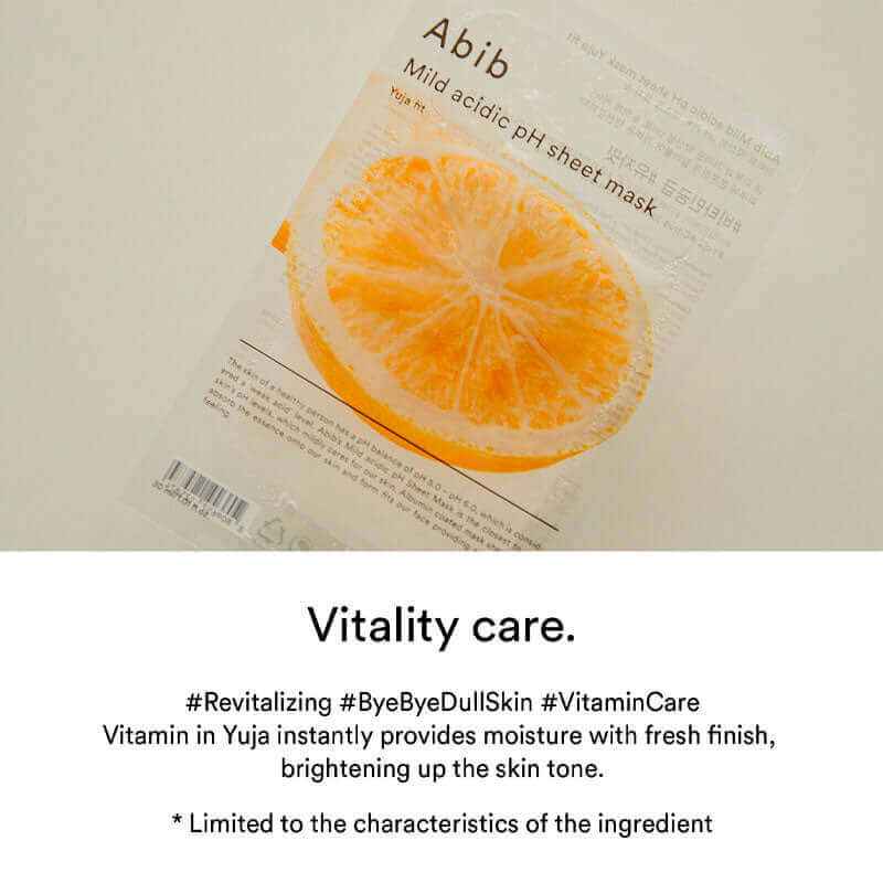 Abib Mild Acidic pH Sheet Mask Yuja Fit 30ml