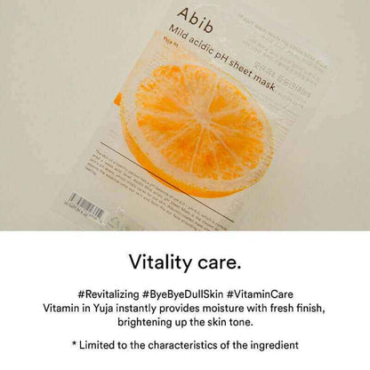 Abib Mild Acidic pH Sheet Mask Yuja Fit 30ml