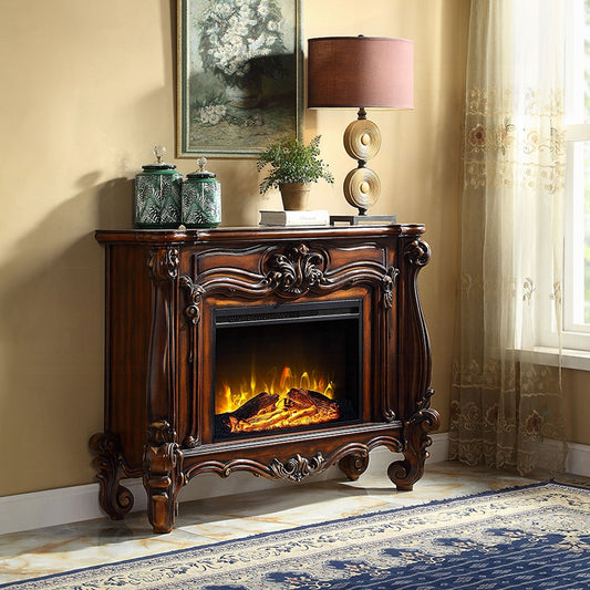 Gilded Antique Luxury Fireplace - Cherry Oak