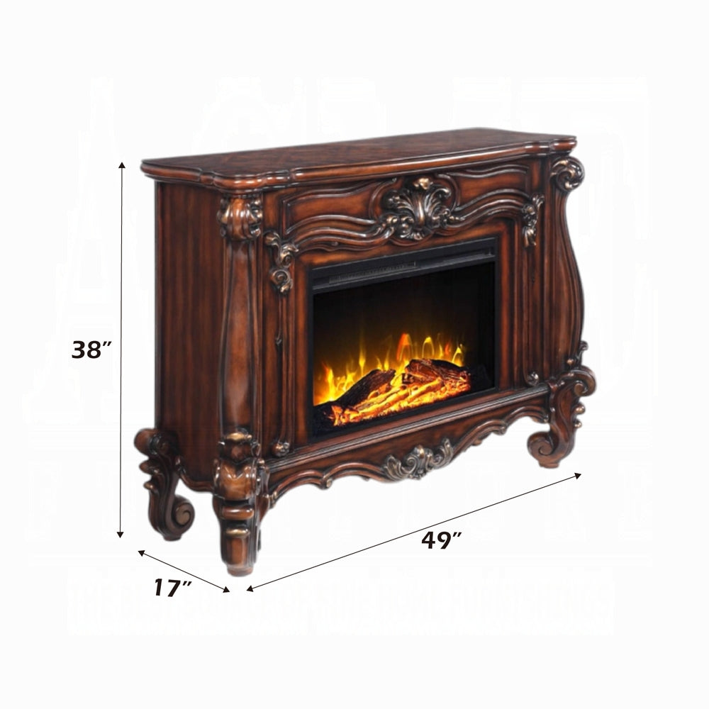 Gilded Antique Luxury Fireplace - Cherry Oak