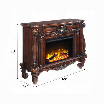 Gilded Antique Luxury Fireplace - Cherry Oak